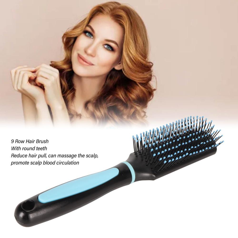 3pcs Anti-Pulling 9 Row Hair Brush Volumising Styling Brush Wet Dry Hair Brush For Women