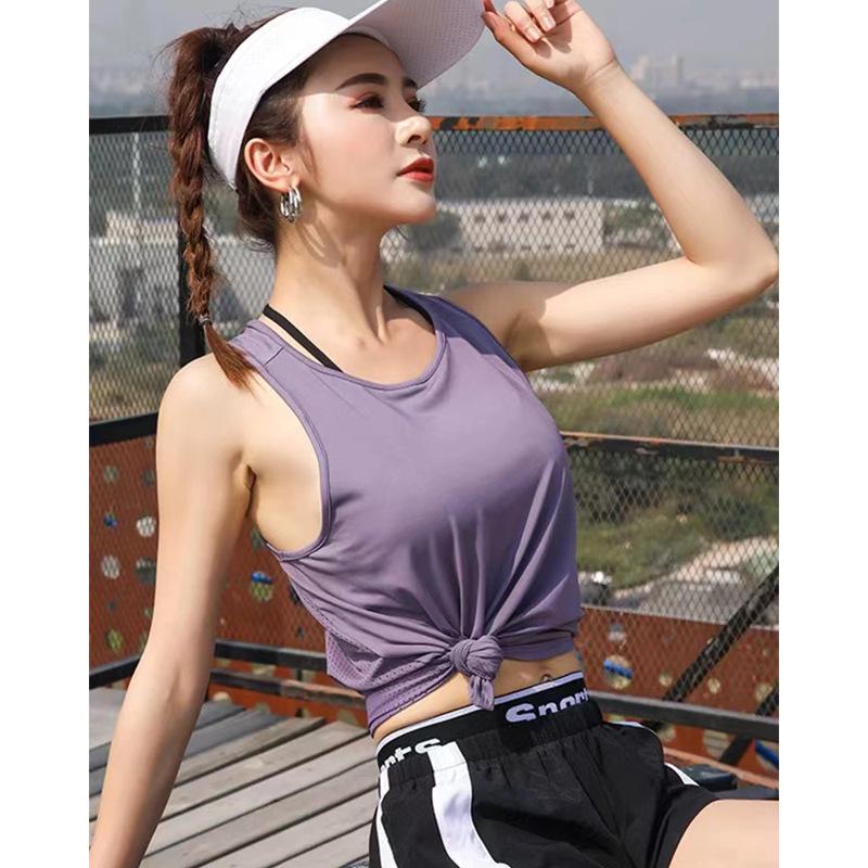 Women's Quick-Dry Racerback Yoga Tank Top - Loose Fit for Running & Fitness
