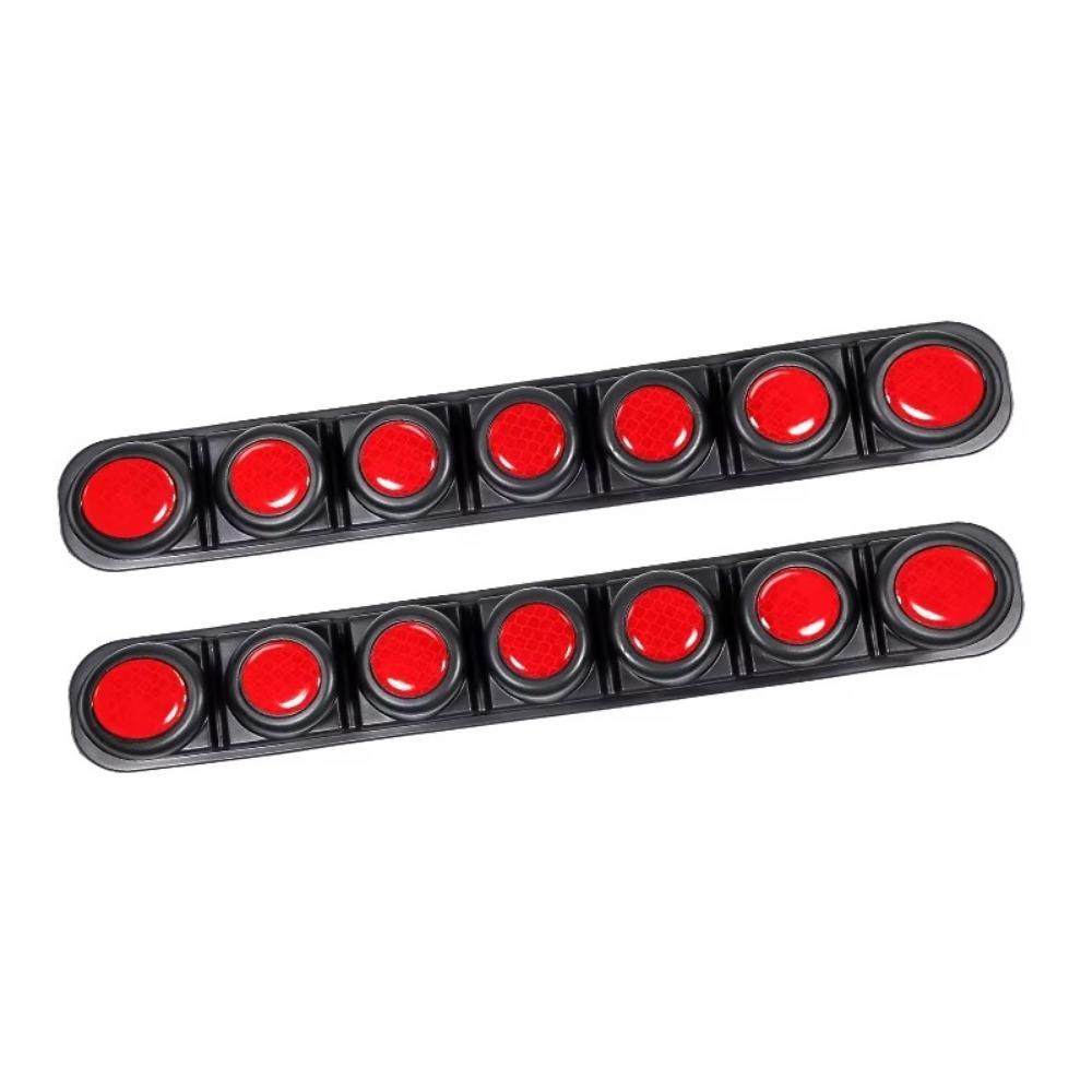 2pcs Protective Anti-Scratch Bumper Reflector Strips Reflective Car Decal  Door Edge Protection красный