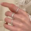 PANJBJ 925 Sterling Silver Geometry Love Heart Ring for Women Hollow Out Line Design Jewelry Gift Dropshipping