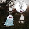 Glow in The Dark Ghost Keychain Set Small Resin Miniature Halloween Luminous Tiny Assorted Spooky Figurine