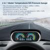 2 in 1 Auto Digital Water Temp Meter &Voltmeter &Oil Pressure Gauge Volt Voltage Meter with 1/8NPT Sensors For Car Truck 12V 24V
