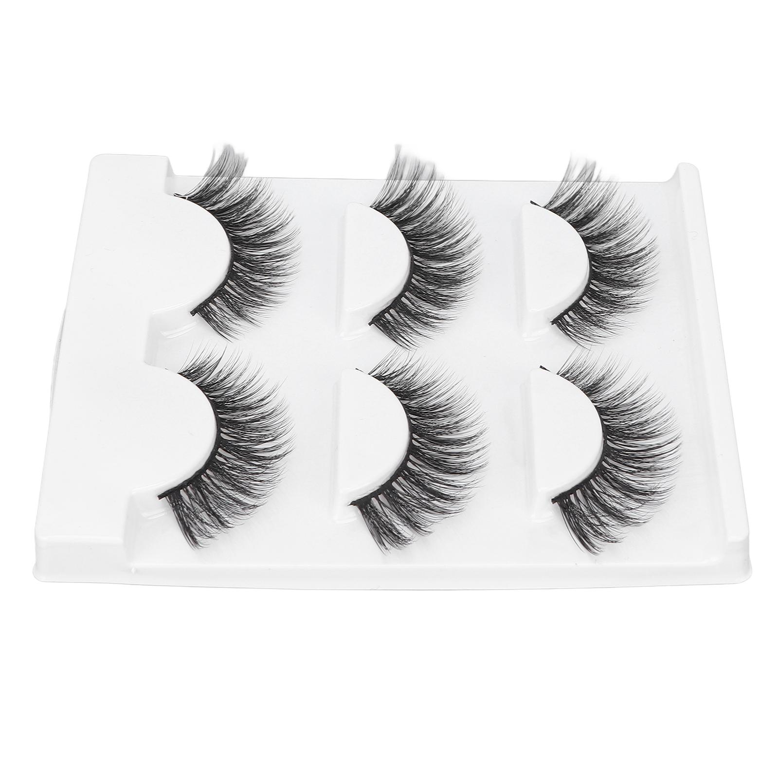 

3 пары магнитных накладных ресниц многоразовые натуральные легкие химические волокна 5D накладные ресницы