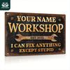 1pc Custom Workshop Metal Sign Garage Wall Art Retro Home Decor Personalized Gift