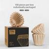 Pack Of 100 Pouring Over Coffee Filter Paper for Coffee Dripper Unbleached Filter Sheets For Home Brewing