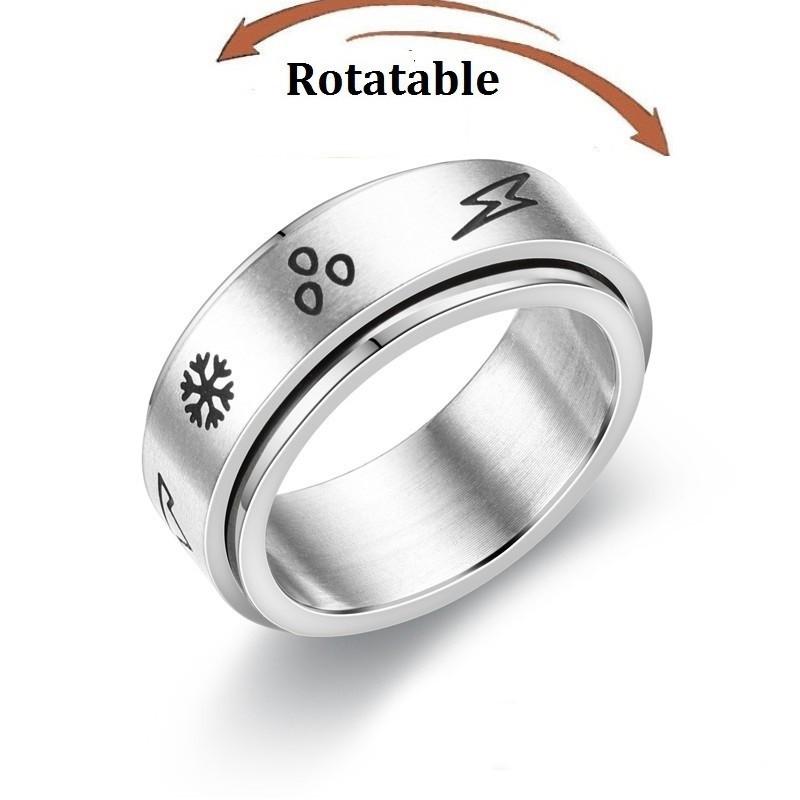 Copper Color Spinning Anxiety Rings for Men Women Star Moon Relaxing Ring 2025 Stainless Steel Anti Stress Rings Knuckle Zircon