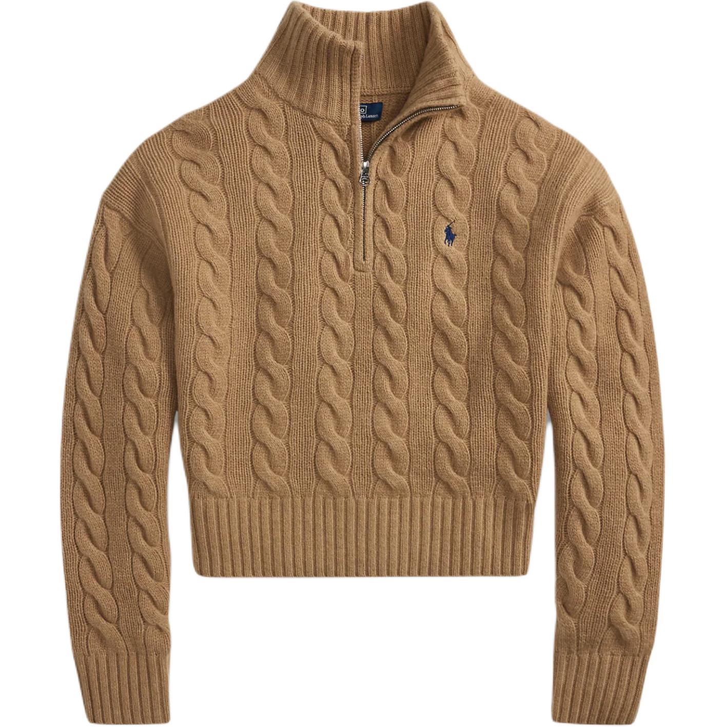 

Женский свитер Polo Ralph Lauren на молнии из шерсти, крупной вязки «косы», 211972130-002 XL