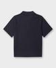 Teildeon Dickie Short Sleeve Boucle Yarn Knit Polo Shirts Navy