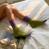 Student Ankle Socks Vivid Kitsch Blue Knit Socks