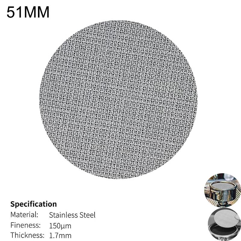 

1 шт. 51/53,3/58 мм шайба сетка толщина 1,7 мм многоразовый кофейный фильтр нержавеющая сталь сетка пластина эспрессо портафильтр корзина