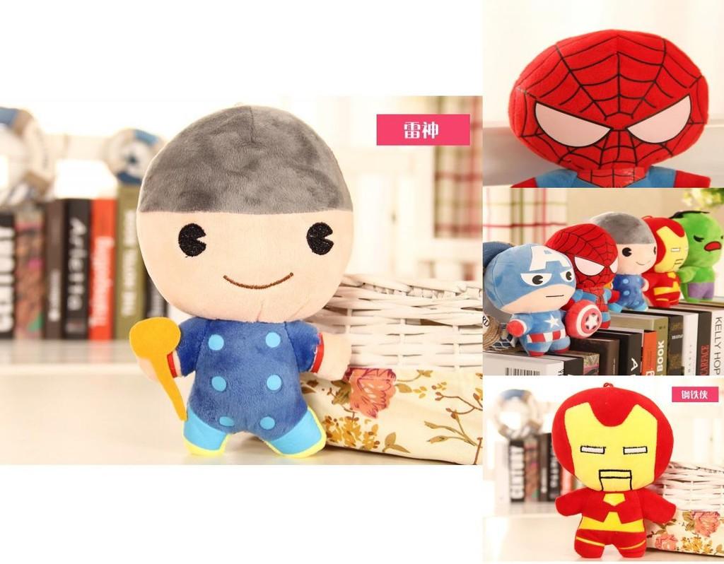 Pluche Avengers Mini Poppen Met Captain America Iron Man Spider-man Hulk Thor Voor Verzamelaars