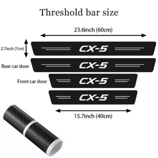 For Mazda CX-5 Car Door Plate Sill Scuff Cover Anti Scratch Protector Stickers