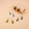 Cartoon Cute Potted Cat Earrings, Creative Personality Cactus Flower Earrings Cute Black Cat Plant Stud Earrings