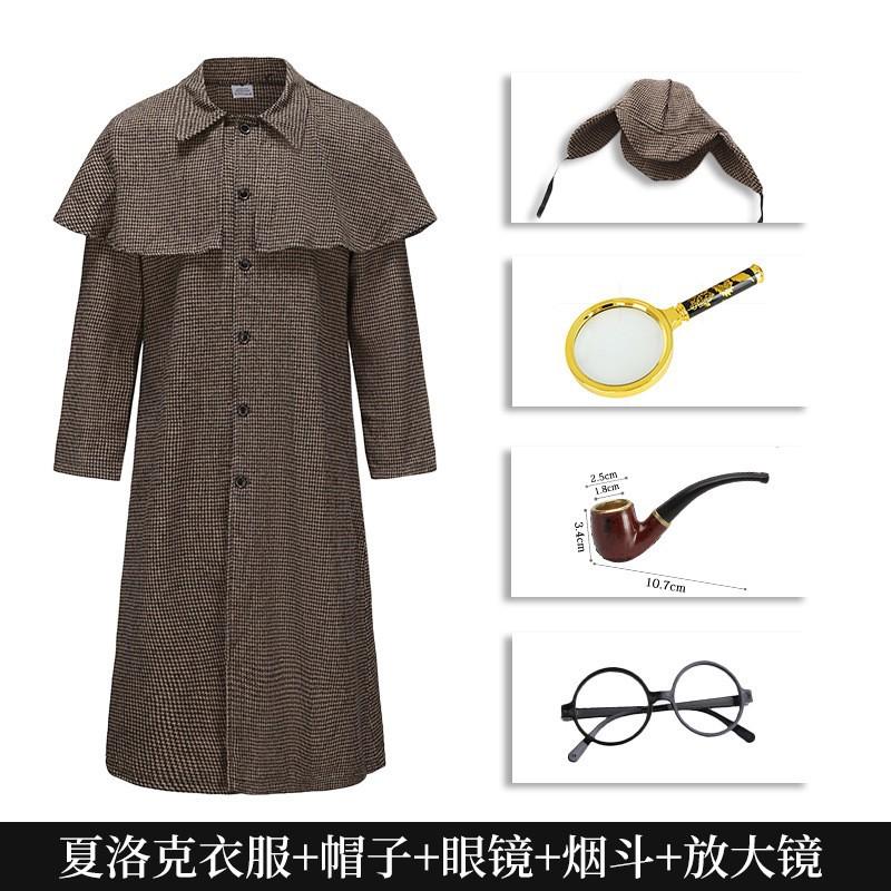 Halloween Children Adult Costumes Holmes Sherlock Detective Costumes Stage Costumes