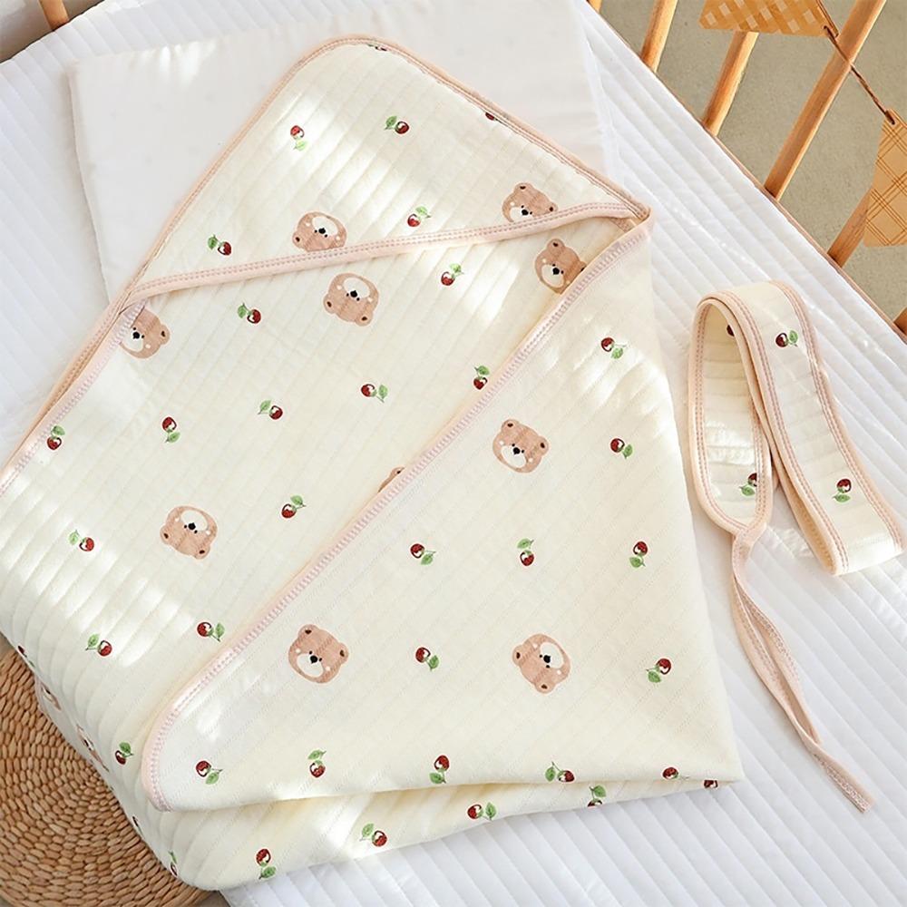 Cartoon Infant Strappy Blanket Air Filter Cotton Newborn Blanket Wraps  Outdoor