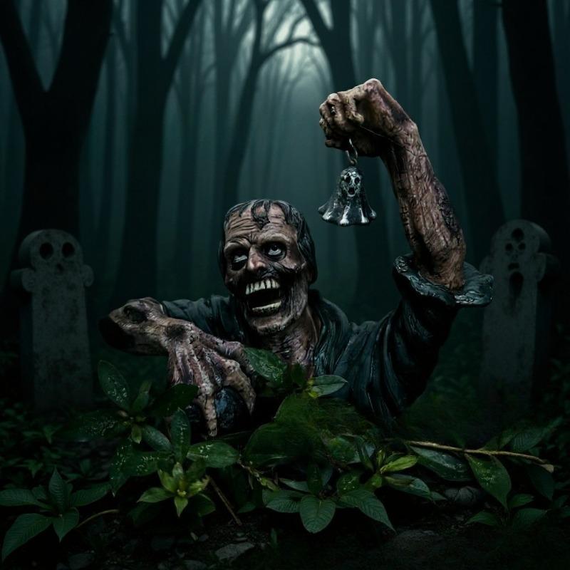 Halloweenské zombie figurky, dekorace pro atmosféru dvora a zahrady, špičková a okrajová pryskyřičná řemesla