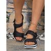 2025 Summer New Arrival Plus Size Chunky Sole Mule-Style Velcro Beach Sandals for Women - Casual Comfortable Women's