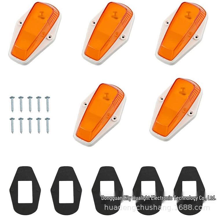 

Комплект янтарных сигнальных огней на крышу 12 В для автодомов, прицепов и грузовиков - Набор из 5 штук 5X Amber Shell Amber Light Set of 5