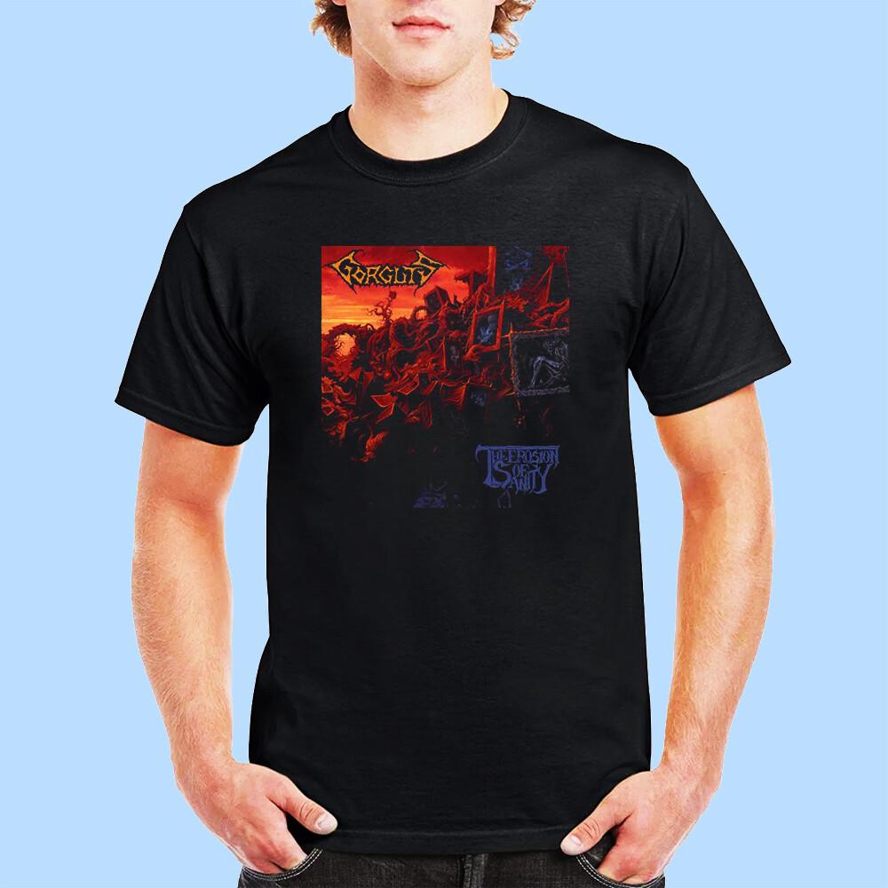 NWT Gorguts The Erosion of Sanity canadian technical Black T- Shirt Size S 5XL Unisex T-Shirt L