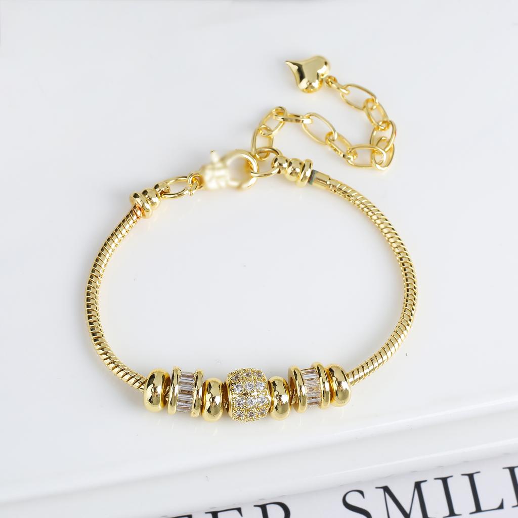 13 Style 2024 Classic Shiny Zirconia Heart Shape Boys Girls Theme Snake Bone Bracelet Luxury for Women Party Adjustable Jewelry