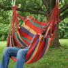 Colorful Stripe Hammock Chair Anti-Rollove Canvas Swing Durable Canvas Hanging Chair  Indoor