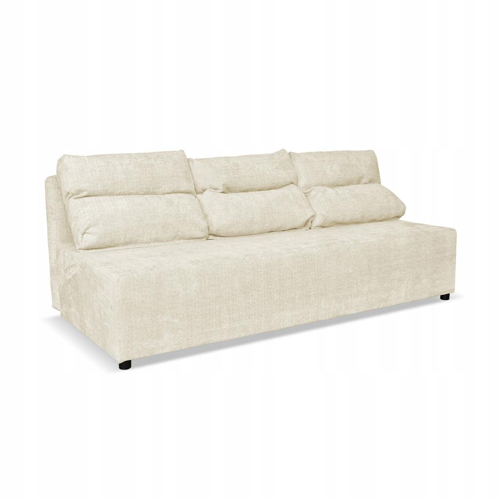 Kanapa sofa KIMO funkcja spania pojemnik Family Meble Ramona beż welur