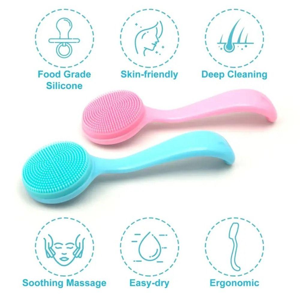 Manual Face Cleaning Scrubber Makeup Residues Removal Face Wash Brush Facial Skincare