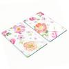 Glass Kitchen Cutting Boards with Watercolor Flowers Graphics 2x30x52 Cm