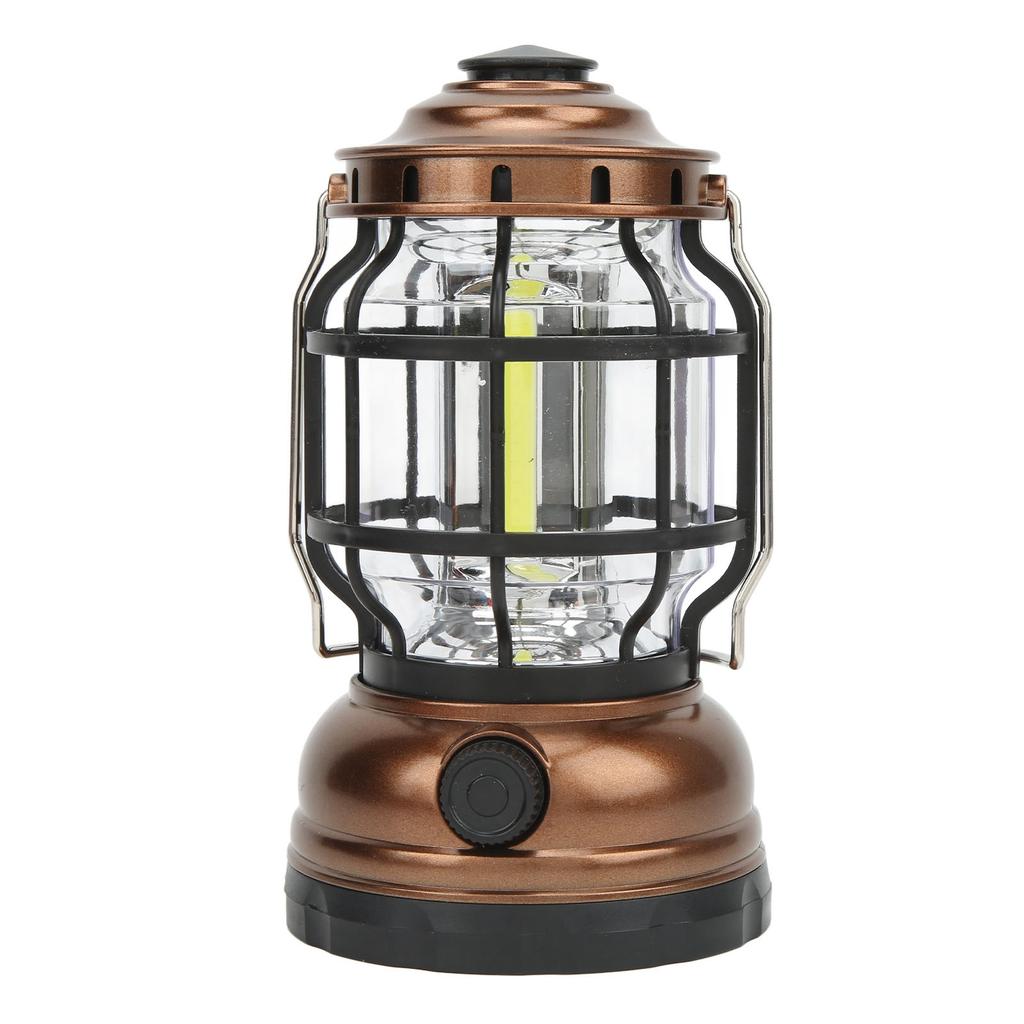 Vintage COB kempingová lucerna USB nabíjení vodotěsná přenosná rukojeť retro přenosná kempingová lucerna