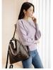 Women's Large Capacity Soft Leather Backpack & Crossbody Handbag - Korean Style