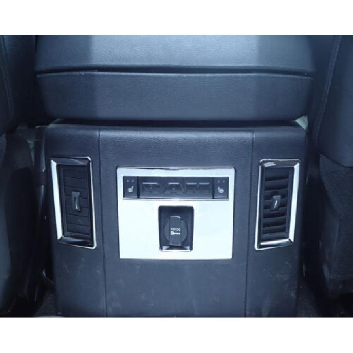 3x Rear Air Condition Vent Outlet Panel Cover Decor Frame For Dodge RAM Chrome