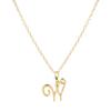 Elegant 26-Letter Uppercase Pendant Necklace: Simple and Fashionable European-American Clavicle Chain with Niche Design