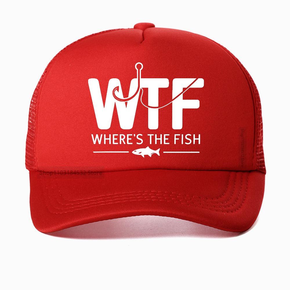 WTF рыбный принт уличная Унисекс бейсболка повседневная кепка-утка летняя модная спортивная кепка дышащая регулируемая кепка тракер Adjustable