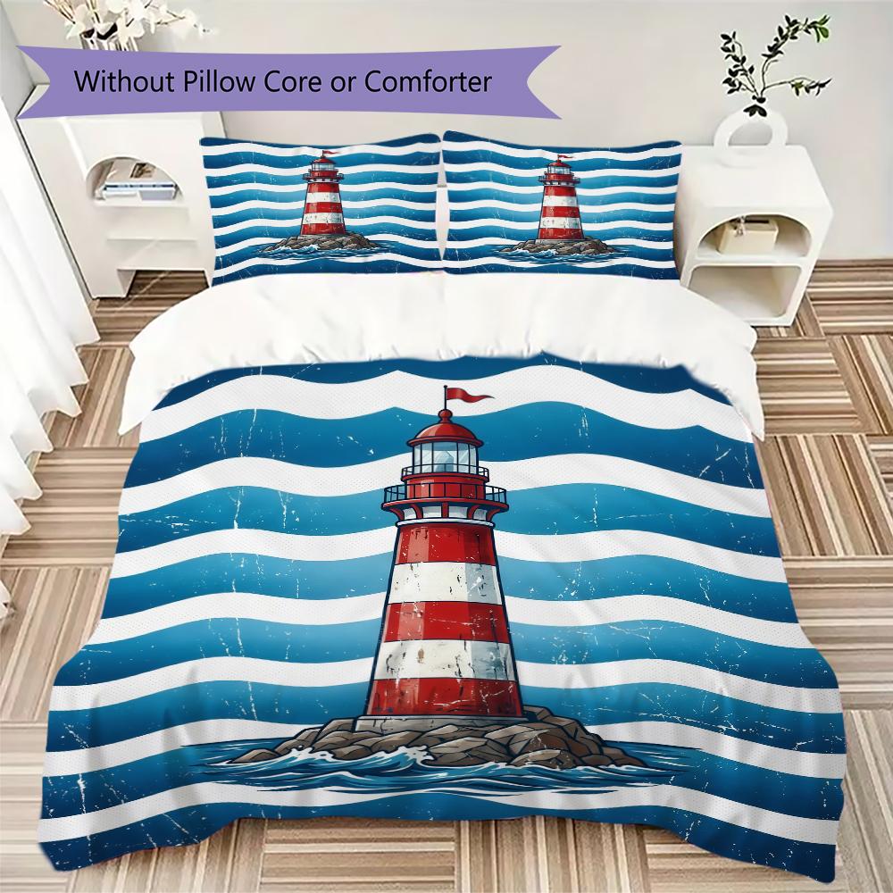Shorebird Shell Pattern Bedding uilt Set uilt Cover Pillowcase Home Decoration Birthday Gift (1 * duvet cover + 2 * pillowcase without core)