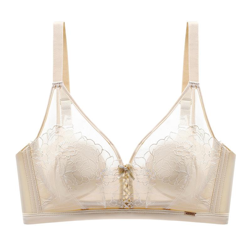 

Бюстгальтер с кроличьими ушками, женский, с кристальной чашкой, тонкий, бесшовный, из латекса, женский собирающий бюстгальтер без косточек 40/90C бежевый