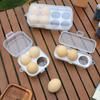 3/4/8 Grids Portable Egg Box Outdoor Transparent Egg Organizer Box For Camping Picnic Barbecue Practical Outdoor Accessories