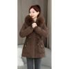 Down Jacket Women's Winter New Korean Style Loose-fitting Cotton Coat Plus Velvet Thickened Waist Cotton-padded Jacket