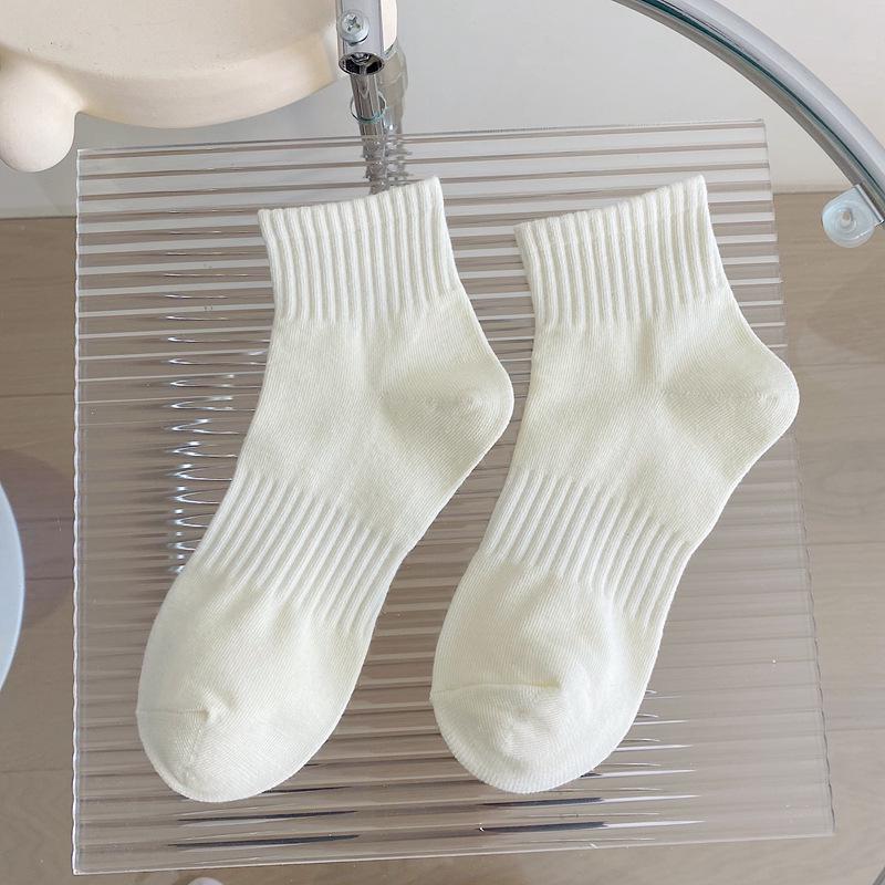 Unisex Spring/Summer Low-Cut Deodorant Socks - Lightweight, Trendy, Solid Color Cotton for Women & Men