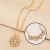 Two-wearing Heart-to-heart Four-leaf Clover Pendant Necklace Female Opening and Closing Folding Creative Clavicle Chain