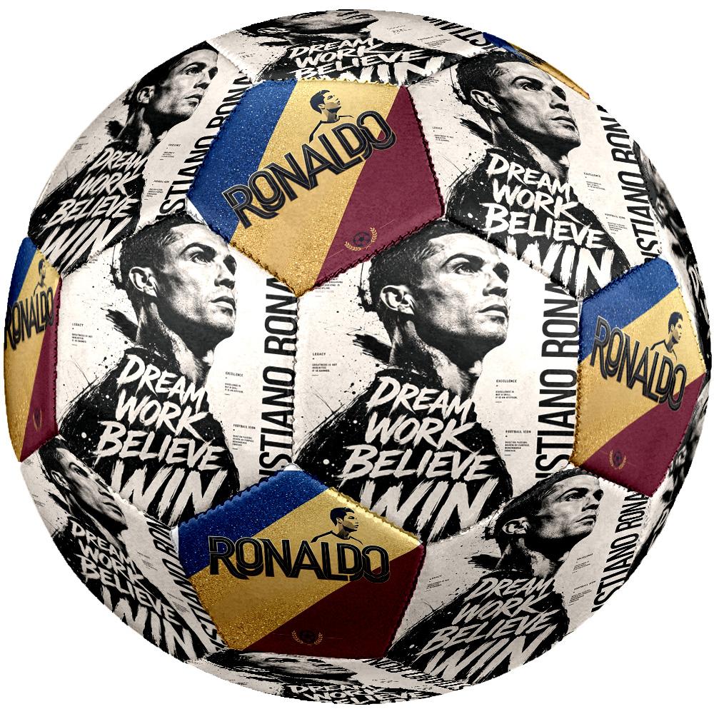 Ronaldo's Dream Win Motivation Size 5 Football Machine-Stitched Indoor/Outdoor Training and Matches for Football Accessories