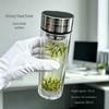 High-Temperature Resistant Double-Layer Printed Borosilicate Glass Tea Cup