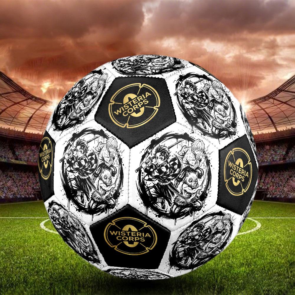 1pc Demon Slayer Kimetsu no Yaiba Soccer Ball Size 5 Indoor Soccer Ball Fashion Colorful Backyard Game - Great For Sports Fans Gift HE33