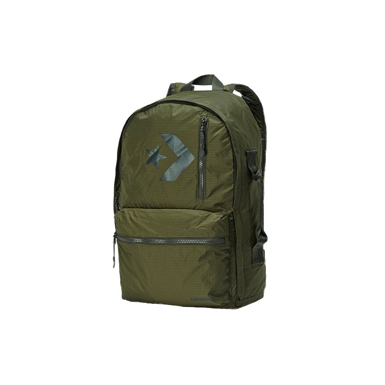 

New Converse Nylon Backpack Regular Unisex Olive 10006674-A02 27.9*13.0*46.0CM