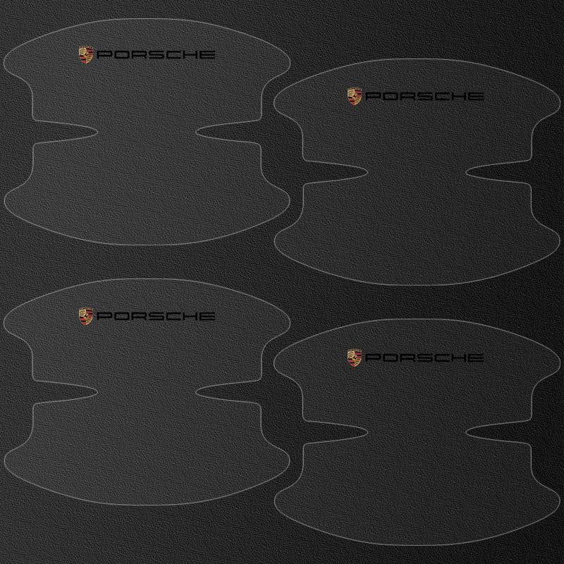 8 st Genomskinliga Skyddsklistmärken för Dörrhandtagsskål mot Repor för Porsche 911 918Spyder 928 944 968 Boxster Cayenne Macan Panamera