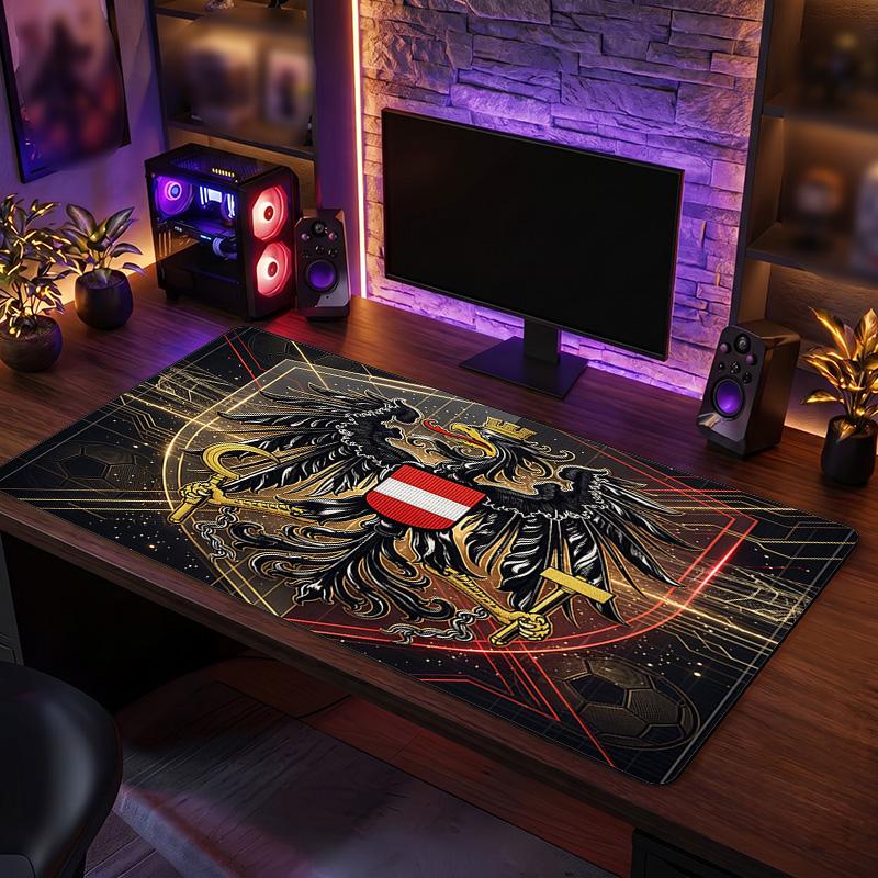 Austria Football Crest Mouse Pad, Extended Non Slip Rubber Desk Mat for Gaming Office Laptop Fan Gift