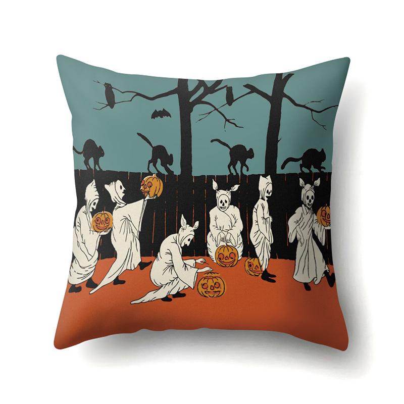 Halloween Pillowcase Car Waist Pillow Pumpkin Sofa Cushion Cover Office Home Living Room Pillowcase