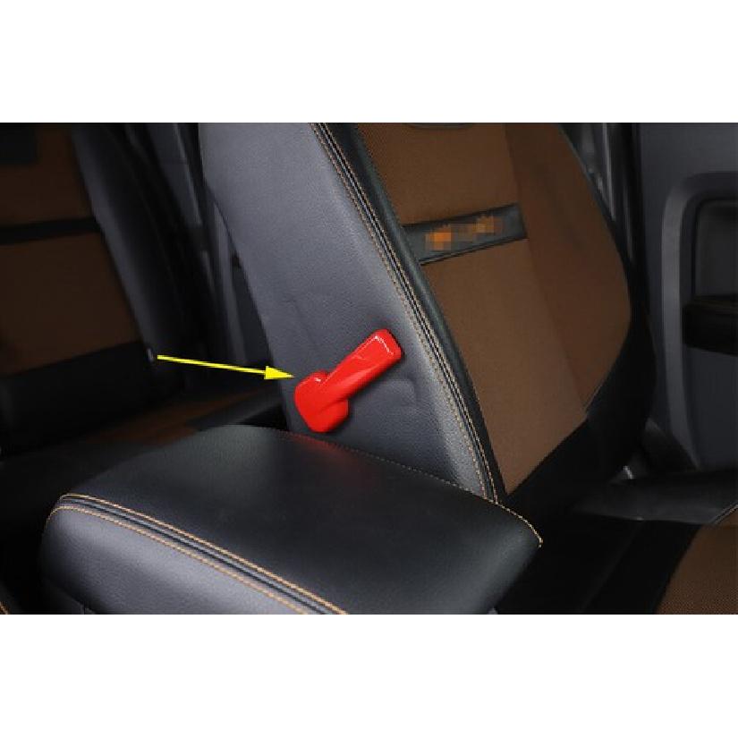 Red ABS Cover Trim 1pcs Fit For Ford Ranger 2015- Seat Adjust Handle Button
