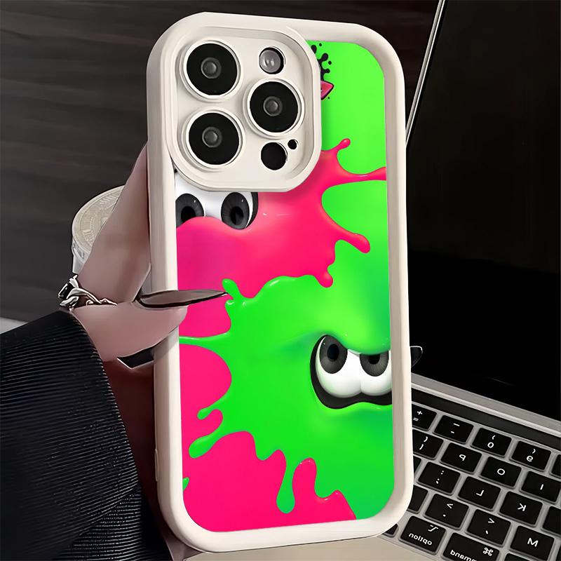 S-Splatoons Game Phone Case for iPhone 16 17 Air 16E 15 Pro Max 14 Plus 13 12 Mini Capa Soft Shell Silicone Funda