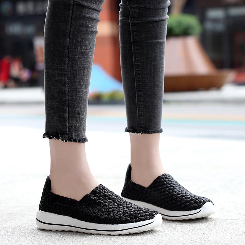 Letnie damskie trampki Komfortowa pielęgniarka Plus Size mieszkania mokasyny miękkie buty sportowe do chodzenia po plaży lekkie wsuwane