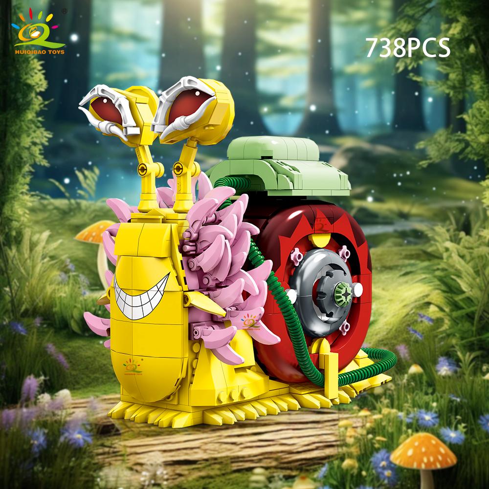 Non-Toxic Moc Snail Insect Model Building Block Phone Bug Series Bricks Set Construction Toy For Children Desk Home Decoration